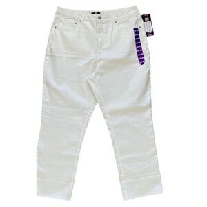 Frye High-Rise Crop Jeans unCuffed Ivory Denim Women's Size 14/32. CC